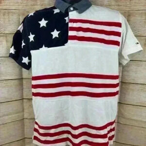Tommy Hilfiger Patriotic Mens Polo size MD
